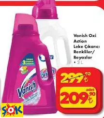 VANİSH OXİ ACTİON LEKE ÇIKARICI RENKLİLER/ BEYAZLAR 3 L VANİSH OXİ ACTİON LEKE ÇIKARICI RENKLİLER/ BEYAZLAR 3 L